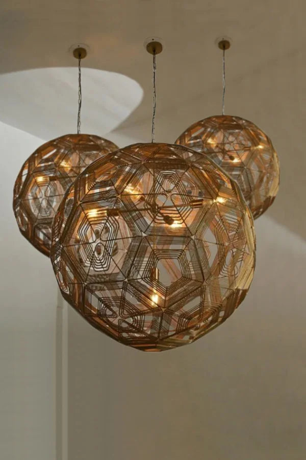 Luxury Metal Chandelier in Gold Finish